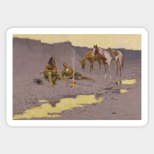 A New Year on the Cimarron by Frederic Remington Magnet